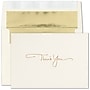 Custom "Golden Thank You" Thank You Card w/ Gold Lined Ivory Taffeta Envelope, 25/BX~#|#~C6844E3B-47D1-4D6D-BE5B93EDE55B4DAA_sc7