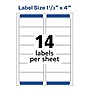 Avery Easy Peel Inkjet Address Labels, 1-1/3" x 4", Clear, 140 Labels/Pack (18662)~#|#~C69E5BB4-FD00-4875-9885417553196D55_sc7