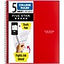 Five Star 5-Subject Notebook, 8.5" x 11", College Ruled, 200 Sheets, Red (72077)~#|#~C6B2AC45-ECCC-457B-B5A7FDEE1ED10BD5_sc7