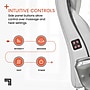 Sharper Image S-600 Active Lumbar Heated Ergonomic Bonded Leather Swivel Executive Massage Chair, Off-White (60098-OWHT)~#|#~C6BA9F6C-3F69-40E7-B64DC1BF0A8E4F5D_sc7
