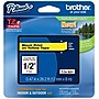Brother P-touch TZe-631 Laminated Label Maker Tape, 1/2" x 26-2/10', Black On Yellow (TZe-631)~#|#~C6CA3638-3A86-4630-B8A77E845B413726_sc7