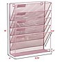 Staples 5-Pocket Metal Mesh Mountable Wall File, Letter Size, Dusty Pink (ST63848)~#|#~C6D01120-730E-410B-A57853646FD61B15_sc7