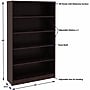 Lorell Essentials 60" 5-Shelf Bookcase with Adjustable Shelves, Espresso Laminate (LLR18250)~#|#~C7124AAC-DB12-4235-8AB09677D53700AF_sc7