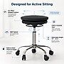 Uncaged Ergonomics Wobble Stool Air Armless Fabric Active Stool, Black/Silver (WSA-B)~#|#~C7166319-FF7C-4FA2-A763069D49F9869E_sc7