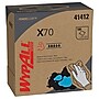 WypAll PowerClean X70 Cloths, 8.34" x 16.8", Blue, 100 Sheets/Box, 10 Boxes/Carton (41412)~#|#~C7236C2B-DCFC-4E39-AEA44DE8D97213AE_sc7