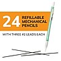 BIC Xtra Sparkle Mechanical Pencil, 0.7mm, #2 Hard Lead, 24/Pack (MPLP241-BLK)~#|#~C72B306B-BD2D-42BC-9C5CE5C383EBFC11_sc7