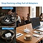 Uncaged Ergonomics Travel Power Strip with USB-C, 3 AC, 2 USB-C (20W), 1 USB-A, 3.4 ft Cord, White ~#|#~C73F079C-914B-4776-ABA677A00B8C63F4_sc7