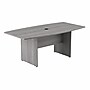 Bush Business Furniture 72W x 36D Boat Shaped Conference Table with Wood Base, Platinum Gray (99TB7236PG)~#|#~C74ED159-F861-4530-935616A35A194F37_sc7