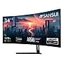 Sansui 34" Curved WQHD 165Hz LED AMD FreeSync Gaming Monitor, HDR, Black (SG34C5QK)~#|#~C75E9EE1-9B52-4D47-9AC40432CBE7C822_sc7