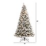 Nearly Natural 9-ft Flocked White River Mountain Pine Artificial Christmas Tree with Pinecones and 650 Clear LED Lights (T3384)~#|#~C791389B-4169-4C6E-88A4FF6A1546A38A_sc7
