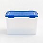 Iris 74 Quart Element Resistant Ultimate Clear Plastic Latching Storage Bin, Clear, 3/Pack (500142)~#|#~C7A629B9-EA0F-4D14-9190924A395AD41F_sc7