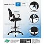 Boss Ergonomic Works Armless Drafting Stool with Backrest and Footrest, Tweed Fabric, Black (B1617-BK)~#|#~C7A71BE8-1901-41D7-B4F43213383403FC_sc7