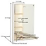 Household Essentials In‑Wall Recessed Ironing Board Cabinet with Storage Shelves, White (HH18100-1)~#|#~C7D0D9F5-E56C-4BB8-8B59C47E1ECDE7BA_sc7