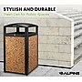 Alpine Industries Steel Outdoor Trash Can with Dome Lid, 40 Gallon, Stone (471-40-STO)~#|#~C80EC659-6DD3-4080-853A024730E6667B_sc7