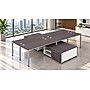 Boss Office Products Simple System 120"W 4-Person Workstation Desk Bundle, Driftwood, 4/Set (SGSD017-201)~#|#~C8398808-AF89-4A37-89C2BC9AFDC47F95_sc7