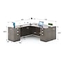 Boss Office Products 71"W L-Shaped Executive Corner Desk with Dual Box/Box/File Storage Pedestals, Driftwood (GROUPA11-DW)~#|#~C846A1BD-FB97-4025-A3653718BBD5CC43_sc7