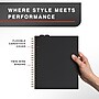 Staples Pro120 Elite™ Flexible Cover Meeting Notebook, 8.5" x 11", Narrow Ruled, 90 Sheets, Black (ST63372)~#|#~C863E014-B30B-47F7-AF7873FAB082A007_sc7