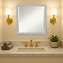 Amanti Art Grace Brushed Nickel Narrow Frame Wall Mirror, 22" x 22" (A42675343054)~#|#~C86E01F9-89E6-4781-89CE92FAE0F60C13_sc7