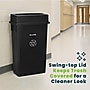 Alpine Industries Plastic Trash Can with Lid and Dolly, 23 Gallon, Black (ALP477-BLK1-PKD)~#|#~C87B467D-D464-4AF4-9C63DC4383723BF2_sc7