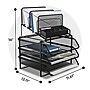 TRU RED™ All-In-One 10-Compartment Wire Mesh Compartment Storage, Matte Black (TR57530)~#|#~C883B2D5-4D36-4C2B-B1D0A179F1BA3D0E_sc7