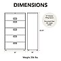 HON Brigade 600 Series 5-Drawer Lateral File Cabinet, Locking, Letter/Legal, Black, 36"W (H685.L.P)~#|#~C88F8B72-BCB2-425B-952AA8F7BA85C9C7_sc7