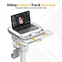 Mount-It! MedHub Powered Height-Adjustable Medical Cart Workstation with Power Kit & Built-In Power Strip, White/Gray (MI-16056)~#|#~C894F19C-2488-401E-85B9A4B6C33BF3FF_sc7