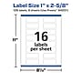 Avery Durable Removable Rectangle Multipurpose Labels, 1" x 2-5/8", White, 128/Pack (94201)~#|#~C8B7229D-C0D3-4CFA-9AF861427B96D316_sc7
