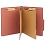 Staples® Recycled Pressboard Classification Folder, 2-Dividers, 2 1/2" Expansion, Letter Size, Brick Red, 20/Box (ST614615-CC)~#|#~C8CB7C18-996E-4849-808DC343C94673DA_sc7