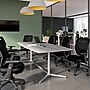 Bush Business Furniture 96W x 42D Boat Shaped Conference Table with Metal Base, Platinum Gray (99TBM96PGSVK)~#|#~C904936C-9BE8-4D96-98E20132AE7FB3E9_sc7