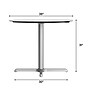 Flash Furniture TopGuard 36" Round Wood Dining Table with X-Base, White Faux Marble/Silver Base (STRD36WMAT3030S)~#|#~C90D50B9-3960-4BC7-A86A8DC4385F7B7C_sc7