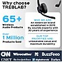 Treblab C7 Noise Canceling Bluetooth Stereo Computer Headset, Black~#|#~C913B68C-238A-4084-952E49DE44552FF2_sc7