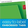 Pendaflex Recycled End Tab File Folder, Straight Cut, Letter Size, Green, 100/Box (H110DGR)~#|#~C91F684D-0FB2-46BE-A12F406C7E9635F0_sc7
