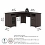 Bush Furniture Cabot 60"W L Shaped Desk, Heather Gray (WC31730-03K)~#|#~C93FFBE3-ECB8-4ED0-AAD5968627ED0CA2_sc7