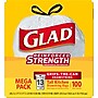 Glad Tall Kitchen Drawstring Trash Bags, 13 Gallon, White, Unscented, 100/Box (78374)~#|#~C958A7AA-2620-4710-A733A5DC7084905E_sc7