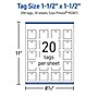 Avery 1-1/2" Blank Price & Merchandise Tags, White, 200/Pack (95287-GWT10)~#|#~C96FBE2F-C38A-4C84-AA7DE87EC3DEB61E_sc7