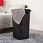 Mind Reader 15.85-Gallon Laundry Hamper with Lid, Plastic, Black, 2/Set (60HAMP2PK-BLK)~#|#~C97C2DEB-1874-4149-ABBB0E4F4D0EF19B_sc7