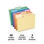 Staples Heavyweight File Folders, 1/3-Cut Tab, Letter Size, Assorted Colors, 50/Box (ST18363-CC)~#|#~C99C2930-0A94-470D-86888829CCD757A3_sc7