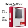 Staples 1 1/2" 3-Ring View Binders, D-Ring, Red (58684)~#|#~C9A13431-5B4E-4C86-A847BC477512279B_sc7