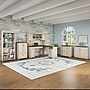 Bush Furniture Fairview 60"W L Shaped Desk with Hutch, Bookcase, Storage and File Cabinets, Antique White/Tea Maple (FV014AW)~#|#~C9E02F96-6E99-45DE-BC73482CCB807352_sc7