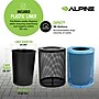 Alpine Industries 4460 Steel Mesh Outdoor Trash & Recycling Bin Combo with Flat Lid and Liner, 36 Gallon, Black/Blue~#|#~C9F42485-7D98-4411-BB30C184938F812F_sc7