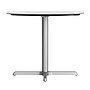 Flash Furniture TopGuard 36" Round Wood Dining Table with X-Base, White Faux Marble/Silver Base (STRD36WMAT3030S)~#|#~C9FA9430-E3F9-4FB7-9DC876F62E83EB0B_sc7