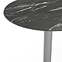 Flash Furniture TopGuard 31.25" Round Wood Dining Table with Round Base, Black Faux Marble/Silver Base (STRD31BMATR18S)~#|#~C9FC308A-8030-4D90-893B76D8930BD23C_sc7