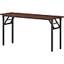 Lorell 60"W x 18"D Folding Training Table, Melamine, Mahogany (LLR60747)~#|#~CA4F248D-F4D1-46A0-B390BC703837CC8F_sc7