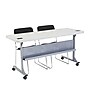 National Public Seating BPFT Series 24"W x 60"D Foldable Rectangular Training Table, Plastic, With Wheels, Speckled Grey~#|#~CA6C811D-98D9-430B-B8A054D768614CB8_sc7