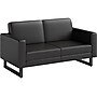 Safco Mirella 54" Vinyl Lounge Settee, Black (1731MRL2BLKBL)~#|#~CA6F11A4-E9D0-4939-BAF64B4B492AAC1B_sc7