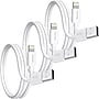 Overtime Apple MFi Certified Lighting USB 4 ft. Cable for iPhone/iPad/iPod Touch, White, 3/Pack (CE14541A)~#|#~CA902588-E3E3-4C7C-8DD1FA261B08E3C7_sc7