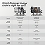 Sharper Image S-600 Active Lumbar Heated Ergonomic Bonded Leather Swivel Executive Massage Chair, Off-White (60098-OWHT)~#|#~CA9C9B43-4E83-48E7-8CF7A6825285D9BC_sc7