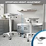 Mount-It! MedHub Mobile Medical Cart Workstation with Monitor Mount and Locking Caster Wheels, White/Grey (MI-16015)~#|#~CB05084A-7FA3-421E-A357D748C125EB53_sc7