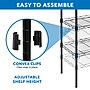 Mount-It! 5-Tier Metal Shelving Unit, Holds 88 lbs per shelf, Black (MI-7861)~#|#~CB1F40B6-7AD8-4C27-85413CA8042ED19F_sc7