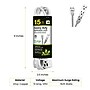 GoGreen Power 15' Extension Cord, 3-Outlet, 16 AWG, White (GG-19615)~#|#~CB205D15-12E0-4B5F-BDA680A42F99A975_sc7